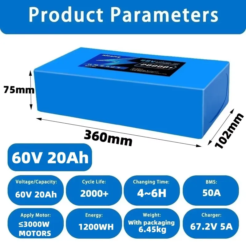 Paket Baterai Lithium 60V 20AH - 60V 30Ah Electric Scooter Battery ulasan dan harga